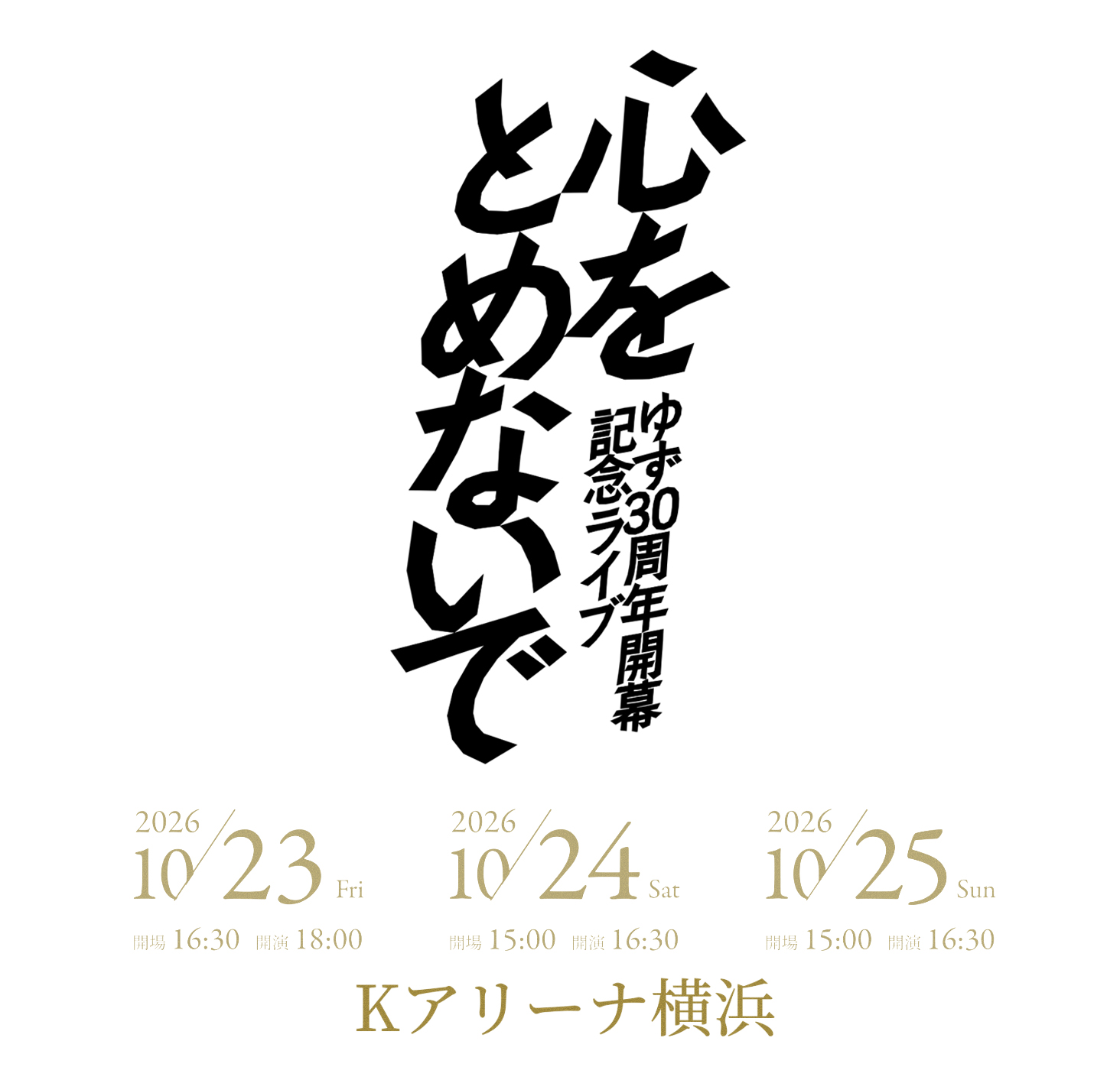 「ゆず 30周年開幕記念ライブ 心をとめないで」会場保育サービスのご案内
